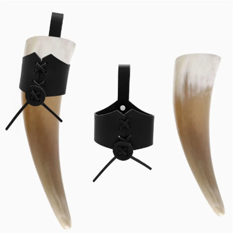 1pcs Vintage Handmade Viking Horn Cup Set Natural Animal Drinking Mug Vessel For Coffee Beer Home Bar Table Decor Craft Ornament