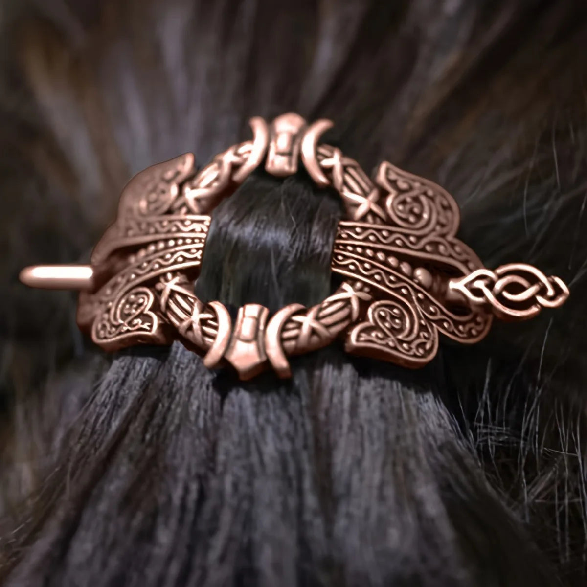 Retro Baroque Viking Hair Clip Alloy Hair Stick Viking Metal Celtic Hair Clip Hairpin