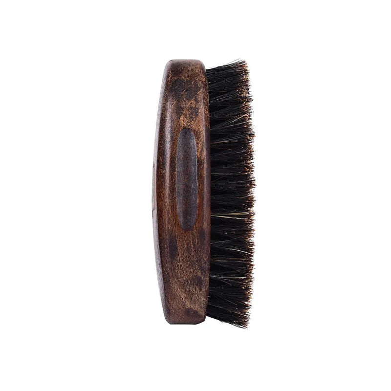 1pcs Boar Bristle Hair Beard Brush Comb for Men, Small Soft Beard Brush, Pocket Travel Men's Wooden Mustache Brush