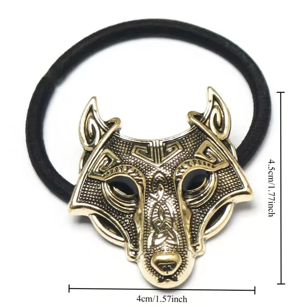 3Colors Vikings Wolf Elastic Hairband Retro Norse Mythology Rope Headband Headwear Hair Accessories for Women