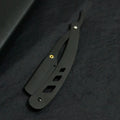 Men Shaving Barber Tools Hair Razor and Blades Antique Black Folding Shaving Knife Unisex Hair Removal (Without Blade)