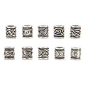 10PCS Viking Beard Beads Alloy Antique Norse Dreadlock Beads for Beard Hair DIY Bracelet Necklace Mens Aftershave Beard Balm