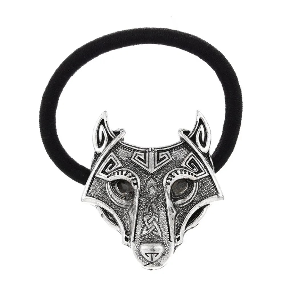 3Colors Vikings Wolf Elastic Hairband Retro Norse Mythology Rope Headband Headwear Hair Accessories for Women