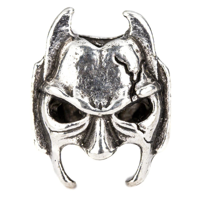 1piece Skull Helmet Viking Rune Big Hole Beads Hair Braid Dreadlock Beard Bead Pendant DIY Bracelet Necklace for Jewelry Making
