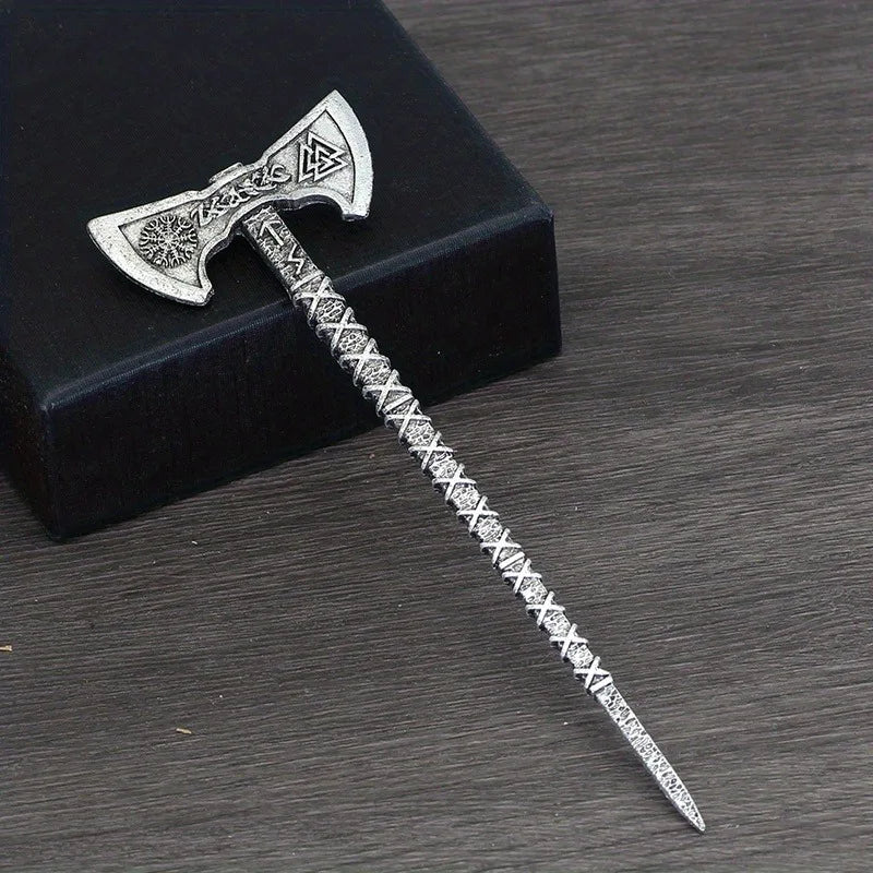 Retro Viking Hair Stick Men's And Women's Gothic Punk Nordic Divine Sword Hair Clip Mythical Jewelry Braiding Style Gift
