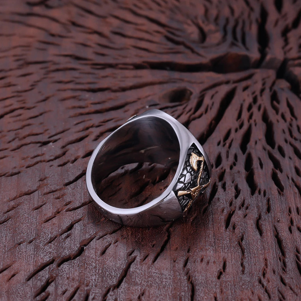Viking Compass Runic Ring | Norse Stainless Steel Warrior Ring