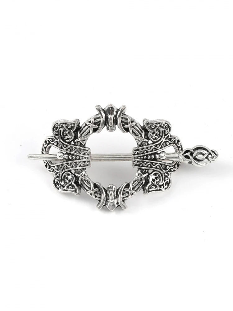 Retro Baroque Viking Hair Clip Alloy Hair Stick Viking Metal Celtic Hair Clip Hairpin