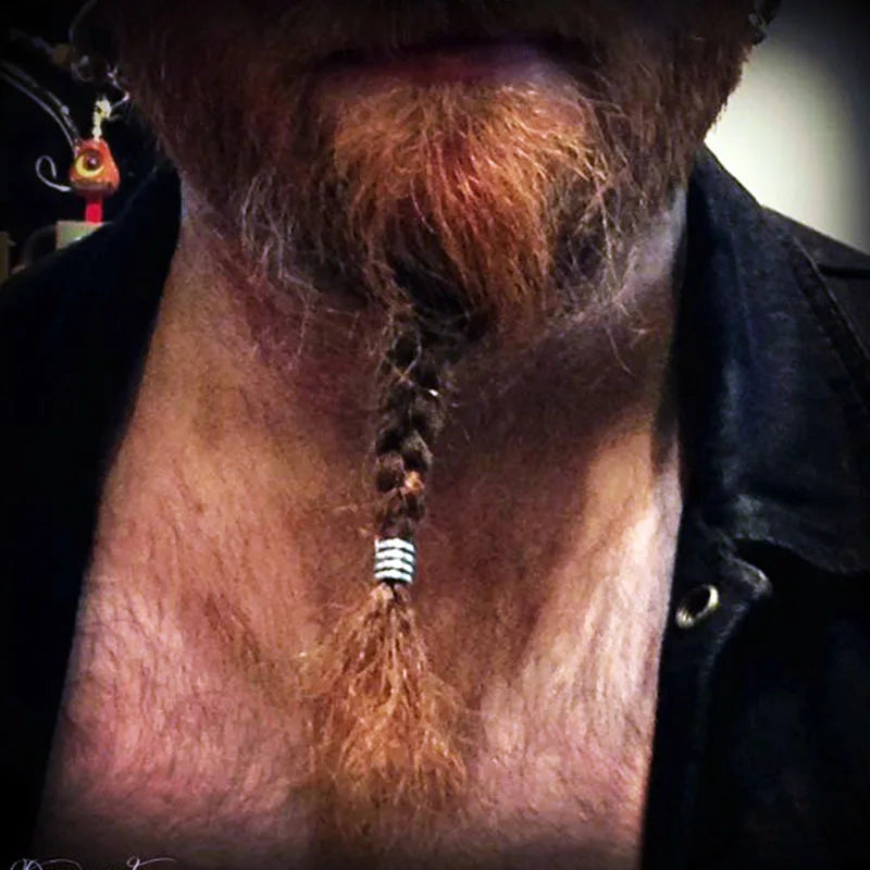 1-5pcs Viking Beard Decorative Beads for Hair Braid Decorations Accessories Needlework Bead Skull Braid Dreadlock Tube Rings