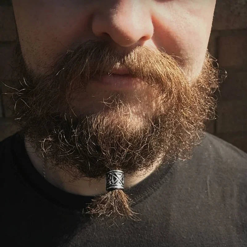 1-5pcs Viking Beard Decorative Beads for Hair Braid Decorations Accessories Needlework Bead Skull Braid Dreadlock Tube Rings
