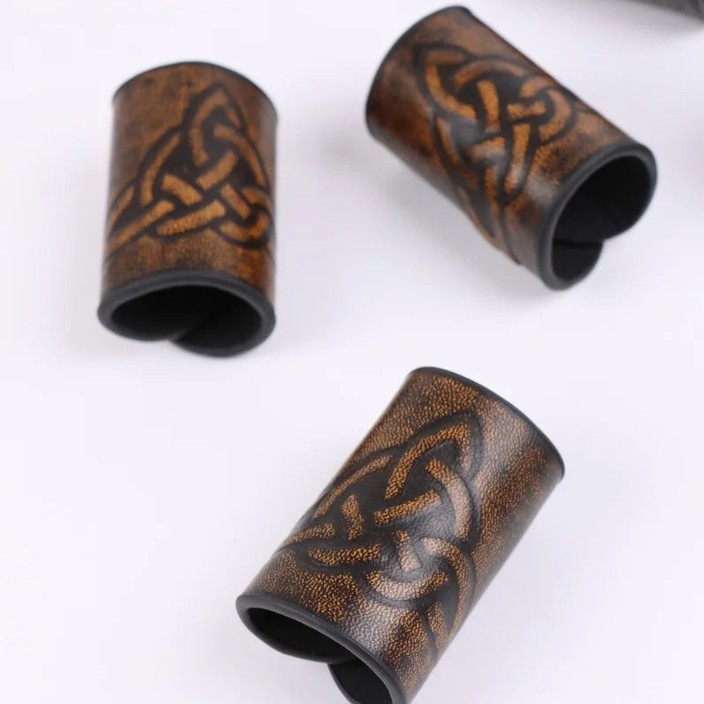 Belt Renaissance Celtic Medieval Viking Knight Hair Beard Bead Belt Accessories Leather Belt for Men