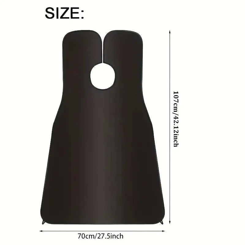 Men's Beard Bib Hair Catcher for Shaving, Grooming Apron with Mirror Cover for Easy Clean Up, Hair Styling Tool for Men