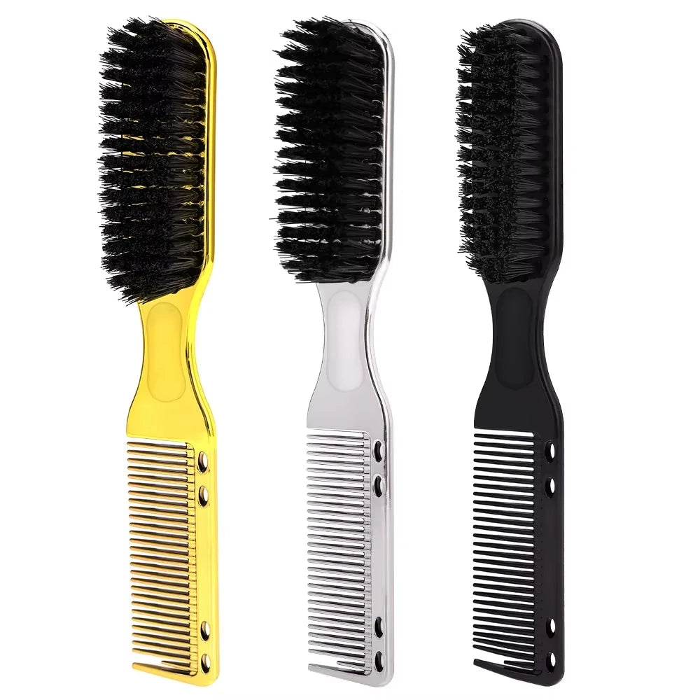 8 Color Barber Beard Comb Two-sided Men's Shaving Brush Beard Brushes Salon Hairdressing Hair Styling Tool