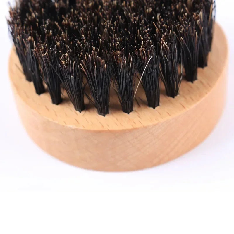 Men's Beard Brush Wooden Bristle Brush Beard Man Fashion Mustache Hair Brush Waves Comb for Beard