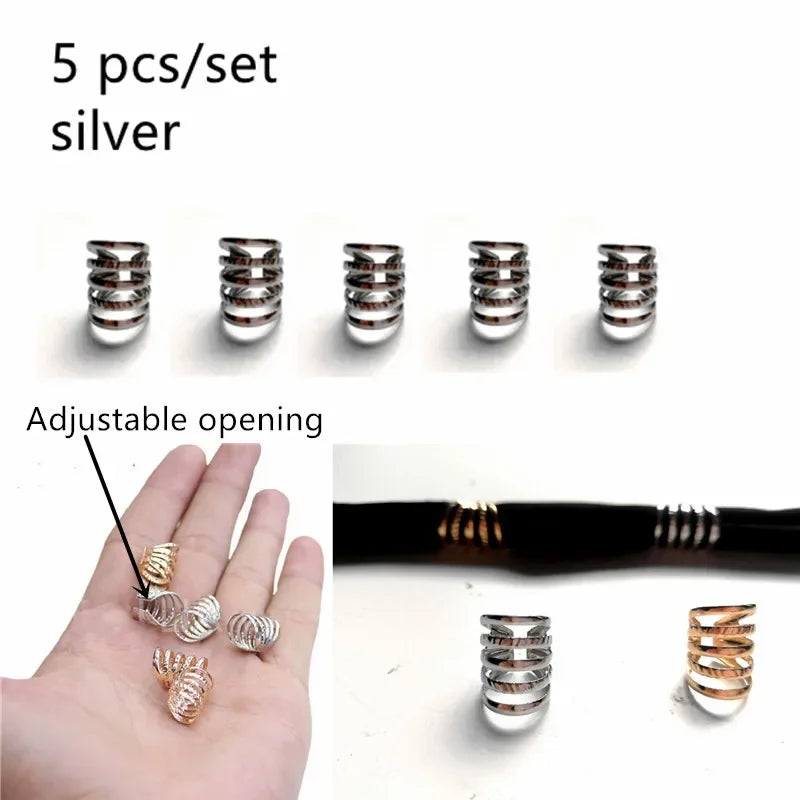 Vintage Braids Dreadlock Beard Beads Cuffs Clips for Hair Rings Adjustable Viking Hair Dread Women Accessories Fashion Jewelries