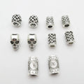 10pcs Skull Helmet Viking small Hole Beads Hair Braid Dreadlock Beard Bead Pendant DIY Necklace For Jewelry Accessory