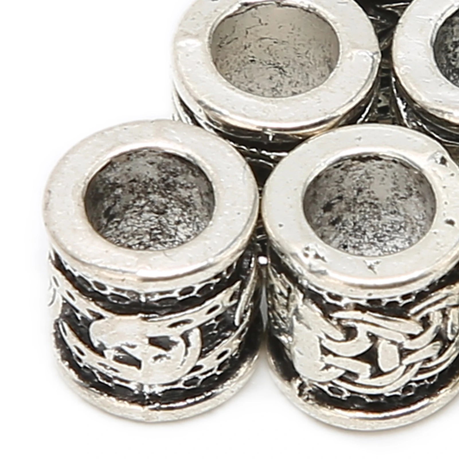 10PCS Viking Beard Beads Alloy Antique Norse Dreadlock Beads for Beard Hair DIY Bracelet Necklace Mens Aftershave Beard Balm