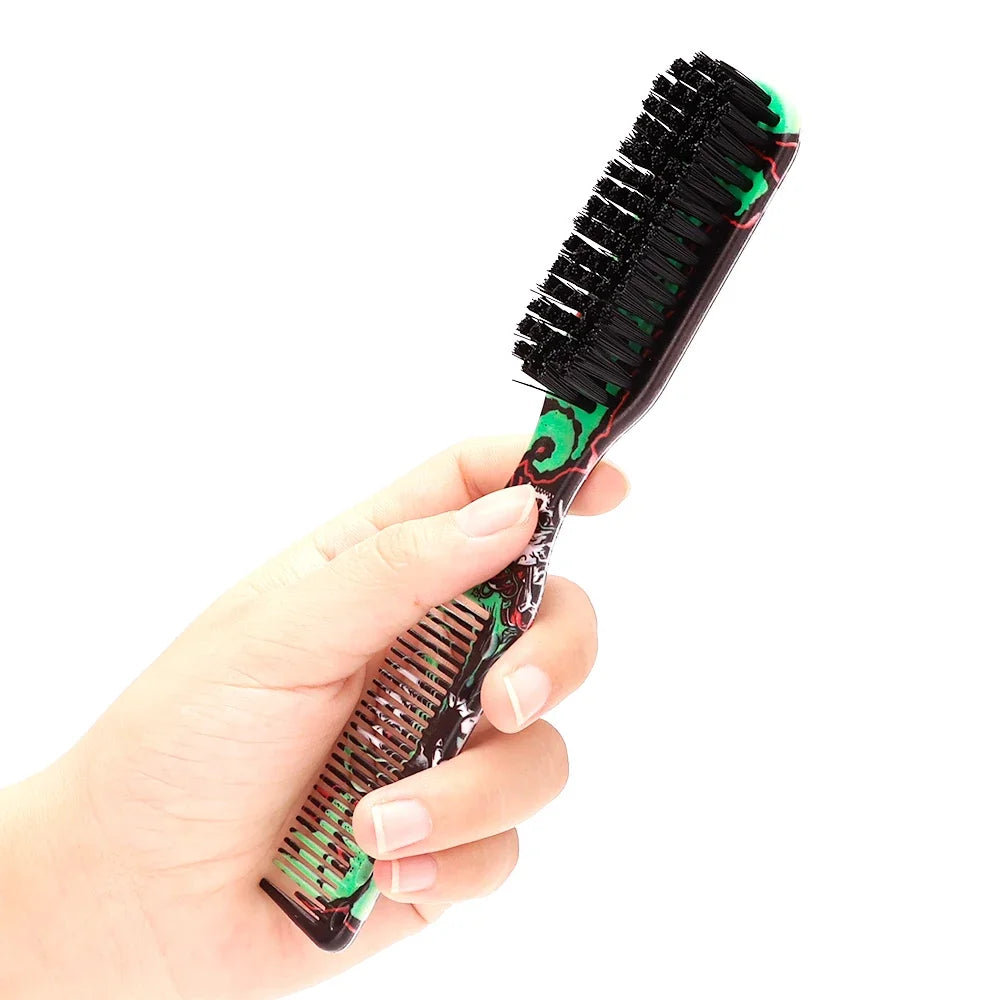 8 Color Barber Beard Comb Two-sided Men's Shaving Brush Beard Brushes Salon Hairdressing Hair Styling Tool