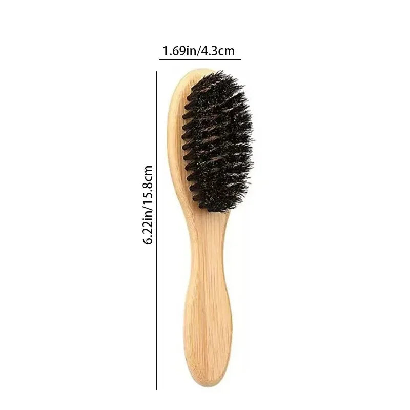 Male and female universal bristle brush and beard brush, hair styling brush, cleaning brush, daily hair and beard care brush