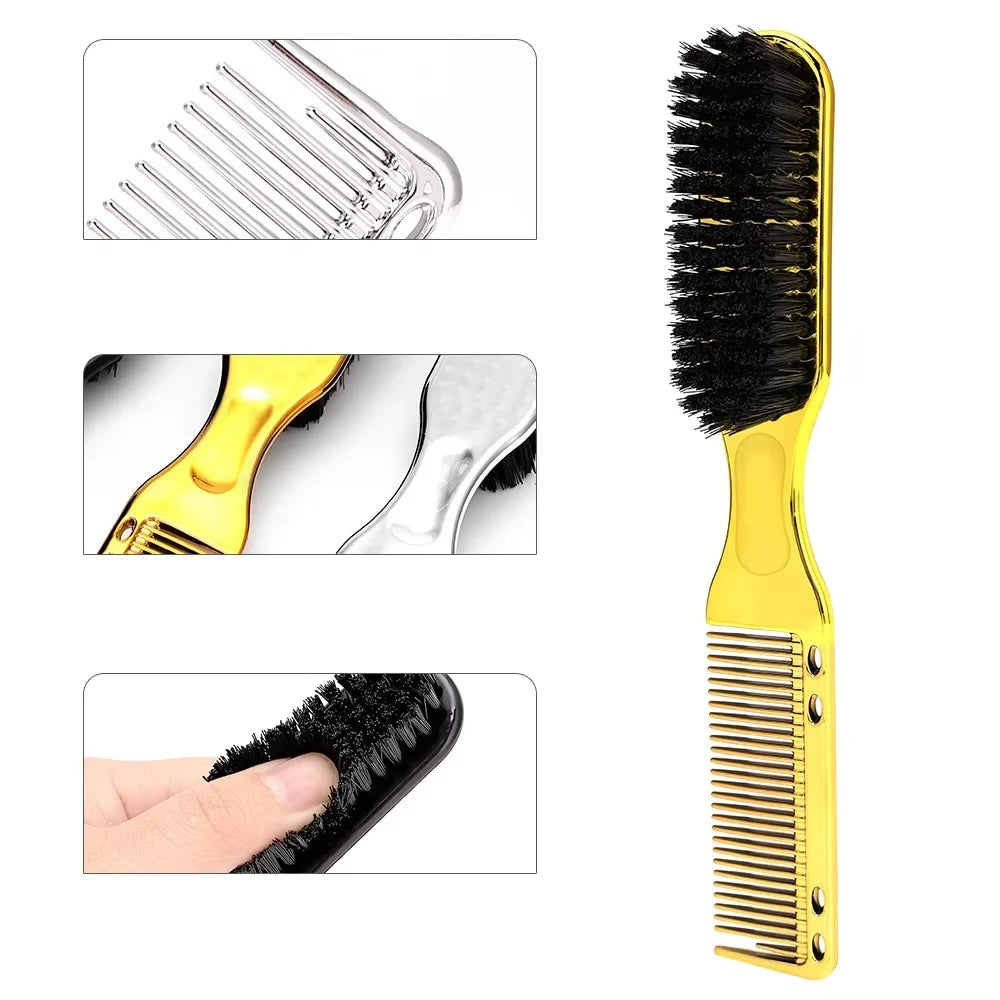 8 Color Barber Beard Comb Two-sided Men's Shaving Brush Beard Brushes Salon Hairdressing Hair Styling Tool