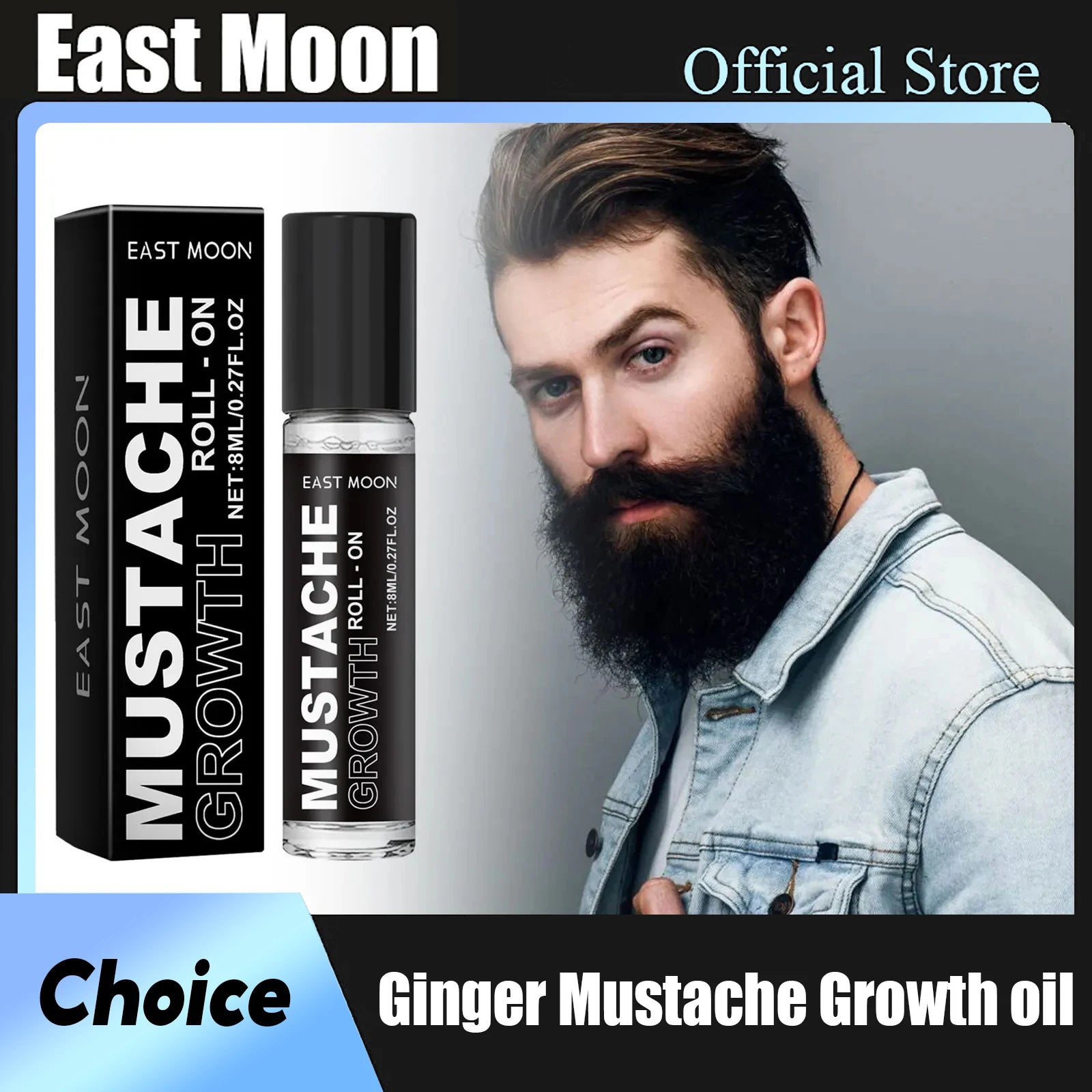 Aceite para el crecimiento de barba y bigote de jengibre